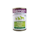 Ração úmida gemon monoproteico em lata para cães patê sabor cordeiro 400g