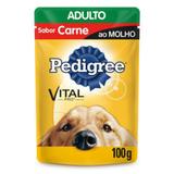 Ração Úmida Pedigree Sachê Carne Para Cães Adultos Médio E Grande Porte 100g