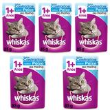 Ração Úmida Pedigree Whiskas Sachê Para Gatos Castrados Sabor Peixe Kit Com 5 Unidades 85g