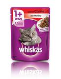 Ração Úmida WHISKAS Sachê Adulto Sabor Carne ao Molho - 20 Unids