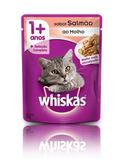 Ração Úmida WHISKAS Sachê Adulto Sabor Salmão ao Molho - 5 Unids