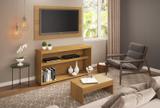 Rack c/Painel TV até 50 Pol.Mesa de apoio Atualle Multimóveis Natural Acetinado Texturizado