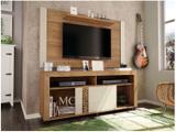 Rack com Painel para TV até 55” Premium Joy - Buriti e Off White 1 Porta de Correr Caemmun