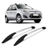 Rack de Teto Longarina Decorativo Fiesta Hatch 2006 a 2014 Alumínio Anodizado 2 Peças - Vf