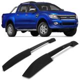 Rack de Teto Longarina Ford Ranger CD 2013 a 2019 Bepo Executive Preto 2 Peças Ótimo Acabamento