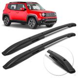 Rack de Teto Longarina Jeep Renegade 2015 a 2019 Preto Alumínio Modelo Original - Prime
