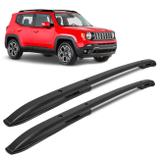 Rack de Teto Longarina Jeep Renegade 2015 a 2019 Preto Alumínio PCD Modelo Original - Prime