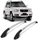 Rack de Teto Longarina Pajero TR4 2000 a 2009 Prata Modelo Original Suporta 45KG Projecar