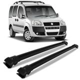 Rack de Teto Travessa Fiat Doblo 2001 a 2018 Preto Suporta 45KG - Cristal car