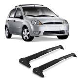 Rack de Teto Travessa L World Fiesta Hatch 2002 a 2012 Preto Suporta 45KG 4 Portas - Cristal car