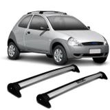 Rack de Teto Travessa L World Ford Ka 1997 a 2011 Prata Suporta 45KG - Cristal car
