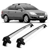 Rack de Teto Travessa L World Vectra 2005 a 2011 Prata Suporta 45KG - Cristal car