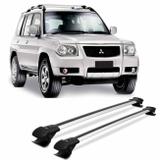 Rack de Teto Travessa Larga Pajero TR4 2002 a 2009 Prata Suporta 35KG Projecar