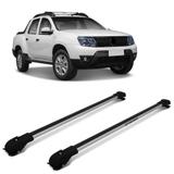 Rack De Teto Travessa Slim Duster Oroch 2016 A 2019 Prata Suporta 45KG Projecar