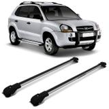 Rack de Teto Travessa Slim Tucson 2004 a 2019 Prata Suporta 45KG Projecar