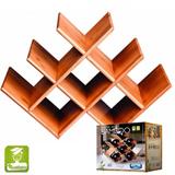Rack Mini Adega Suporta 8 Garrafas de Vinho em Bambu Mor