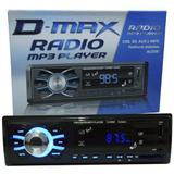 Rádio Mp3 Player Automotivo Toca Som D-Max D6080 Fm Usb Sd Aux