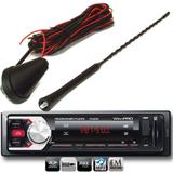 Rádio Player Automotivo Fm mp3 usb sd-card aux Com Antena De Teto Kit1344 - Winnparts