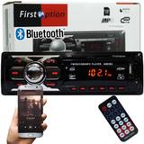 Radio Som Mp3 Player Automotivo Carro Bluetooth First Option USB com Controle - Manfer com. e importacao ltda