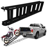Rampa Para Moto Pickup Em Aço Carbono Universal Preto 200Kg - Gtnox