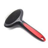 Rasqueadeira com Cabeça Curvada Para Cachorro PetFit Preto e Vermelho - Petfitstore
