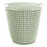 (RATTAN) Cesto Organizador com Tampa (G) - 23L