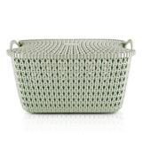 (RATTAN) Cesto Organizador com Tampa (M) - 12L - Jacki design
