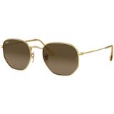 Ray-ban Hexagonal Rb3548nl 912443 54 - Dourado/marrom Gradiente - Ray ban