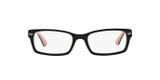 Ray-Ban Highstreet RX5206 2479 Preto Vermelho Lente Tam 52