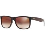 Ray-ban Justin Rb4165 714/s0 - Marrom/marrom Gradiente Espelhado - Ray ban