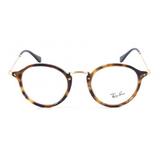 Ray Ban Round Fleck RB2447V 5494 Tartaruga Lente Tam 49 - Ray-ban