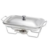 Rechaud Aramado 37x23Cm Com Refratário E Tampa Inox Wolff