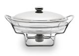 Rechaud com Assadeira e Tampa de Aço Inox - Savoy 26 cm Brinox