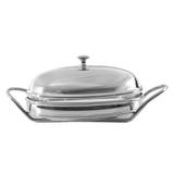 Rechaud De Prata Com Tampa Vera Cruz Oval 3L - Toyland