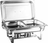 Rechaud inox 2 cubas 9 litros banho-maria gn 1/2 - Aço inox - Richôa