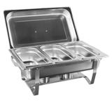 Rechaud Inox 3 cubas 13 litros banho-maria - Luxury gourmet