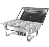Rechaud inox 9 cubas 5,4 litros banho-maria profissional GN - Luxury gourmet