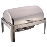 Rechaud Inox 9 Litros Luxo Tampa Giratória pés arredondado Panelas Banho Maria 3 Cubas Buffet 1/3 RA2301B-03 - Mms inox