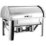 Rechaud Inox 9 Litros Top Tampa Giratória pés arredondado Panelas Banho Maria 1 Cuba Buffet 1/1 R233-01 - Mms inox