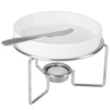 Rechaud para Queijo Brie Bon Gourmet Cerâmica com Faca Inox