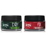 Red Iron Pomada Modeladora Red Dry 60g + Red Iron Redfix Wax - Cera Modeladora Para Cabelos 60g