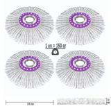 Refil Mop Spin and Go Nano Microfibra Kit p/1 Ano c/4un Padrão USA 150 Gr, Ø370 mm, Marca: FlexMop