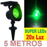 refletor Solar jardim led verde 20x mais forte Luminária prova de água - Ecoforce