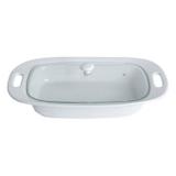 Refratário Retangular de Porcelana com Tampa de Vidro 35cmx22cmx7cm Rojemac