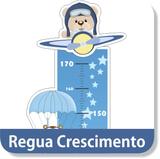 Régua Crescimento Urso Aviador Adesivo Decorativo - Mundo dos adesivos