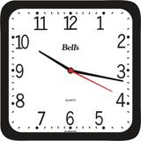 Relógio 21cm Quadrado Econômico Bells Preto