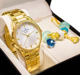 Relógio Champion Feminino Dourado Analógico CN25823W