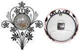 Relogio De Parede Com Flores de Strass Para Decoracao Vintage Retro (rel-42) - Braslu