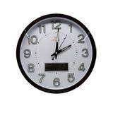 Relogio de parede digital e analogico com calendario mostrador luminoso 34cm - Faça resolva