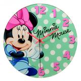 Relógio de Parede Disney Minnie Poá Tifanny 30cm